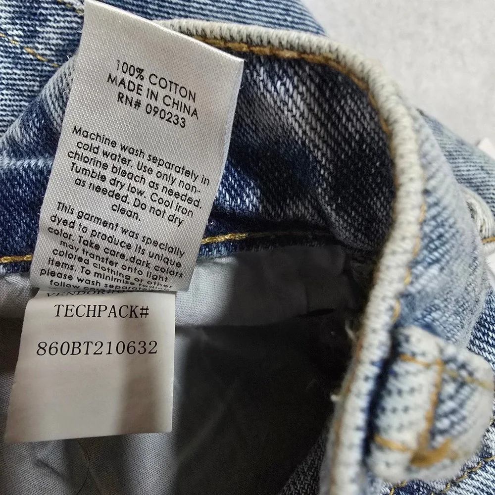 PacSun Baggy Jeans Kia Wash Distressed Ripped High Waisted Blue Denim 29